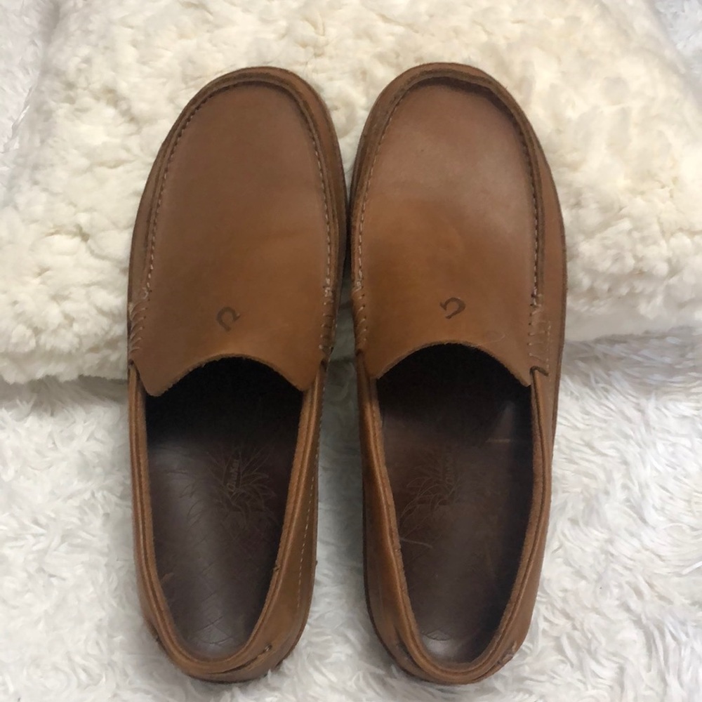 Men’s Olukai leather slip on shoes